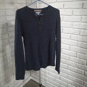 Wallace & Barnes Men's Navy Waffle Knit Top